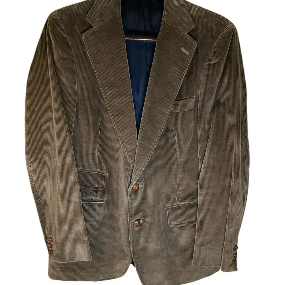 Vintage Mens Nordstrom Clours By AJ Corduroy Blazer Academic Brown Size 40